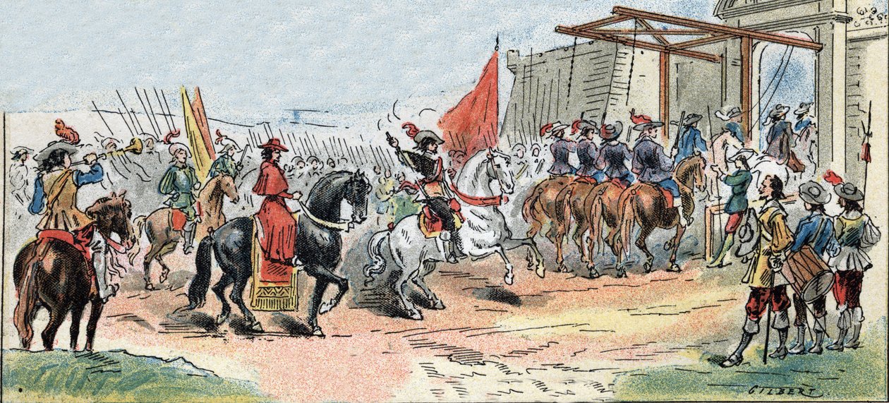 ラ・ロシェルの包囲 - フランスの歴史。国王ルイ13世(1601-1643)とリシュリュー枢機卿(Armand Jean du Plessis)の参戦 作： ギルバートギルバート