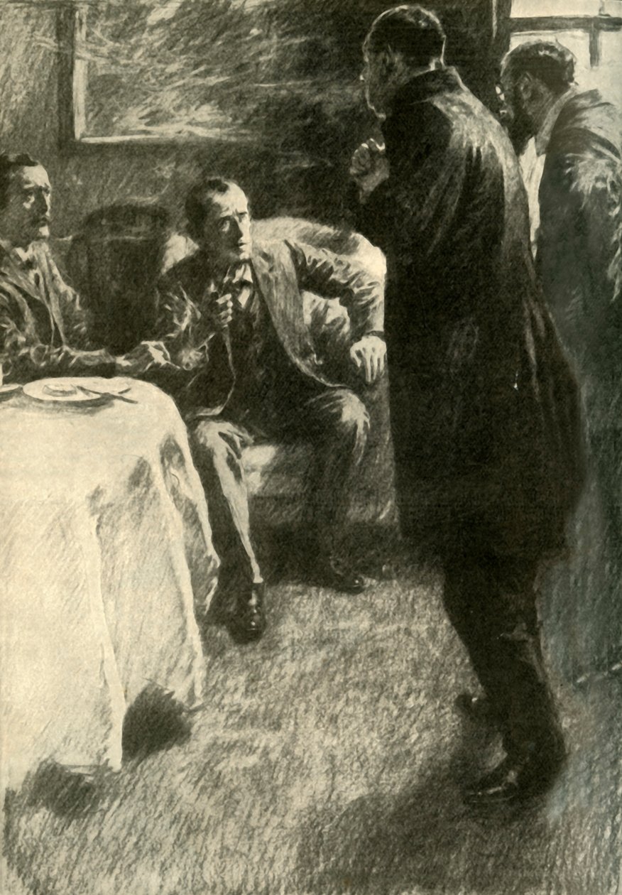「最も異常で悲劇的な事件が夜中に起こった」と牧師は語った、1910年. 作： ギルバートジョセフホリデー