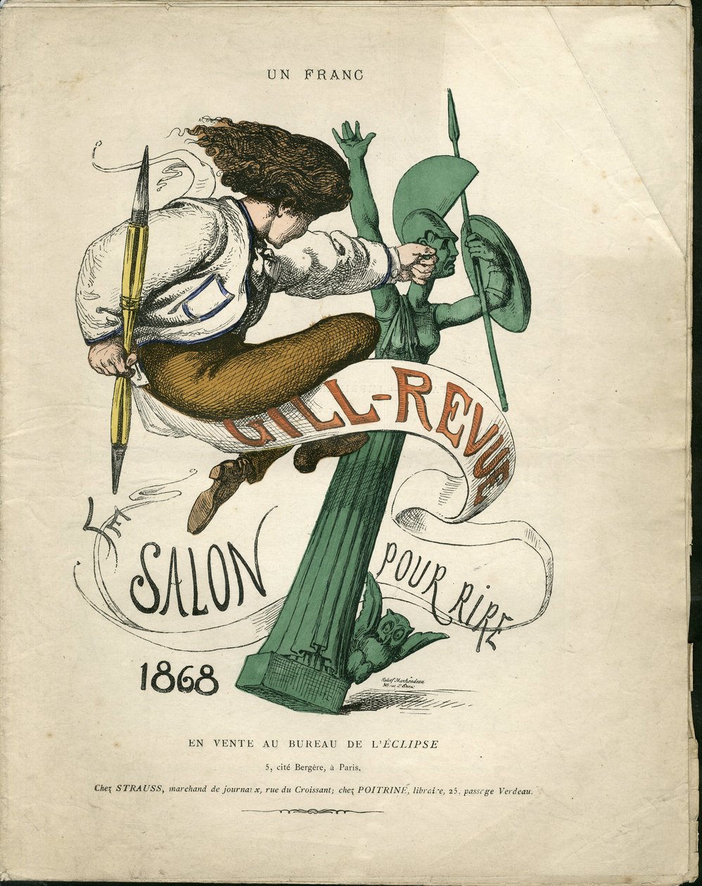 ルイ・アレクサンドル・ゴセ・ド・ギネス・ディット・ギル (1840-1885) の挿絵「"Gill-Revue"」の表紙 作： ギル