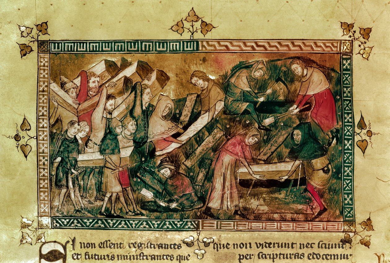 トゥルネーの黒死、1349年（33793も参照） 作： ジル・ル・ムイシット