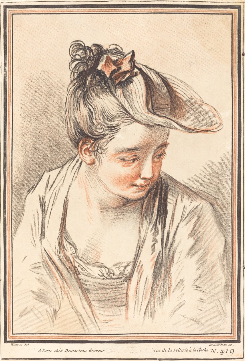 若い女性の頭部、1773 年。 作： ジル・デマルトー