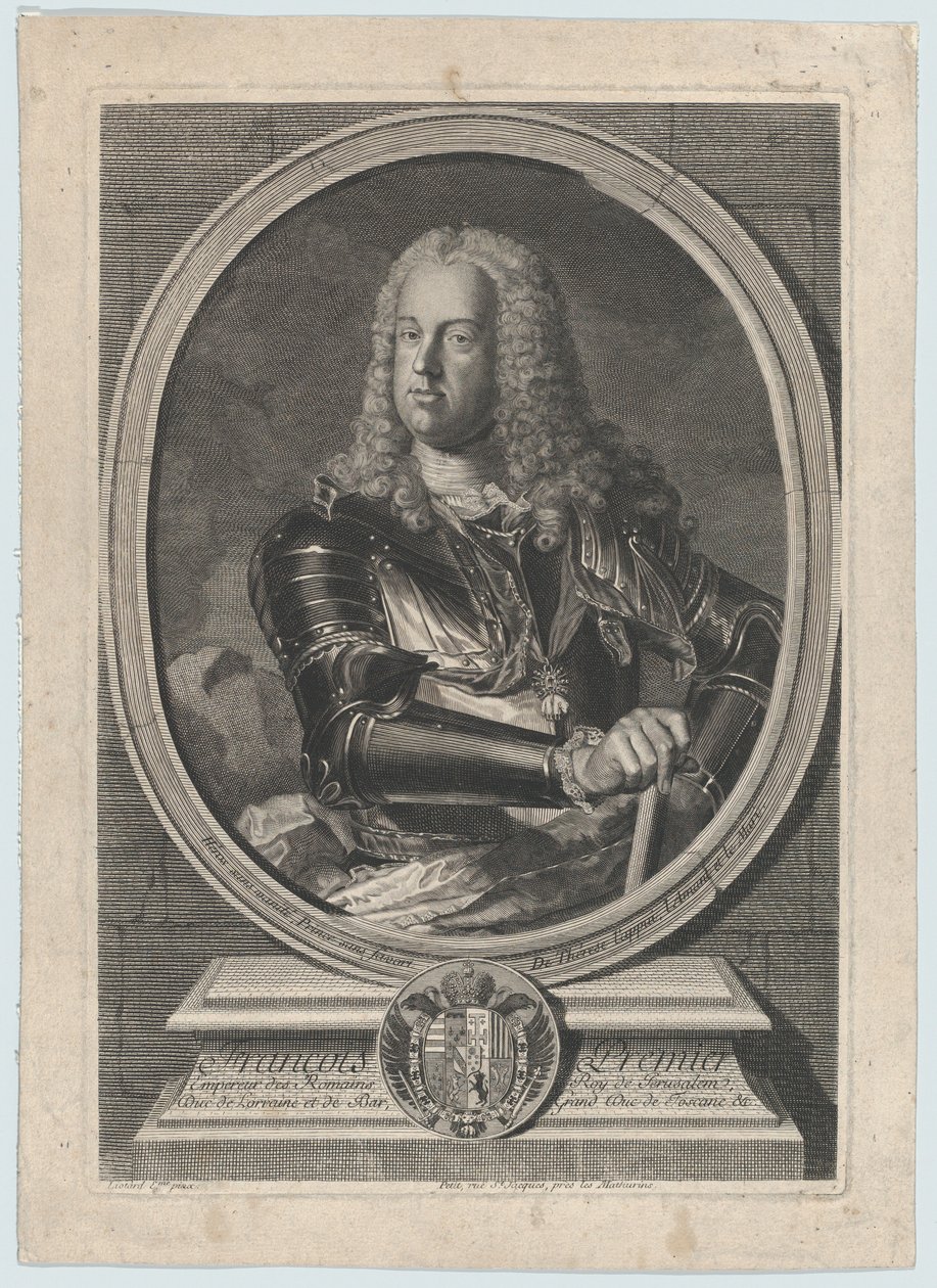 フランシス 1 世の肖像 1745年。 作： Gilles Jacques Petit
