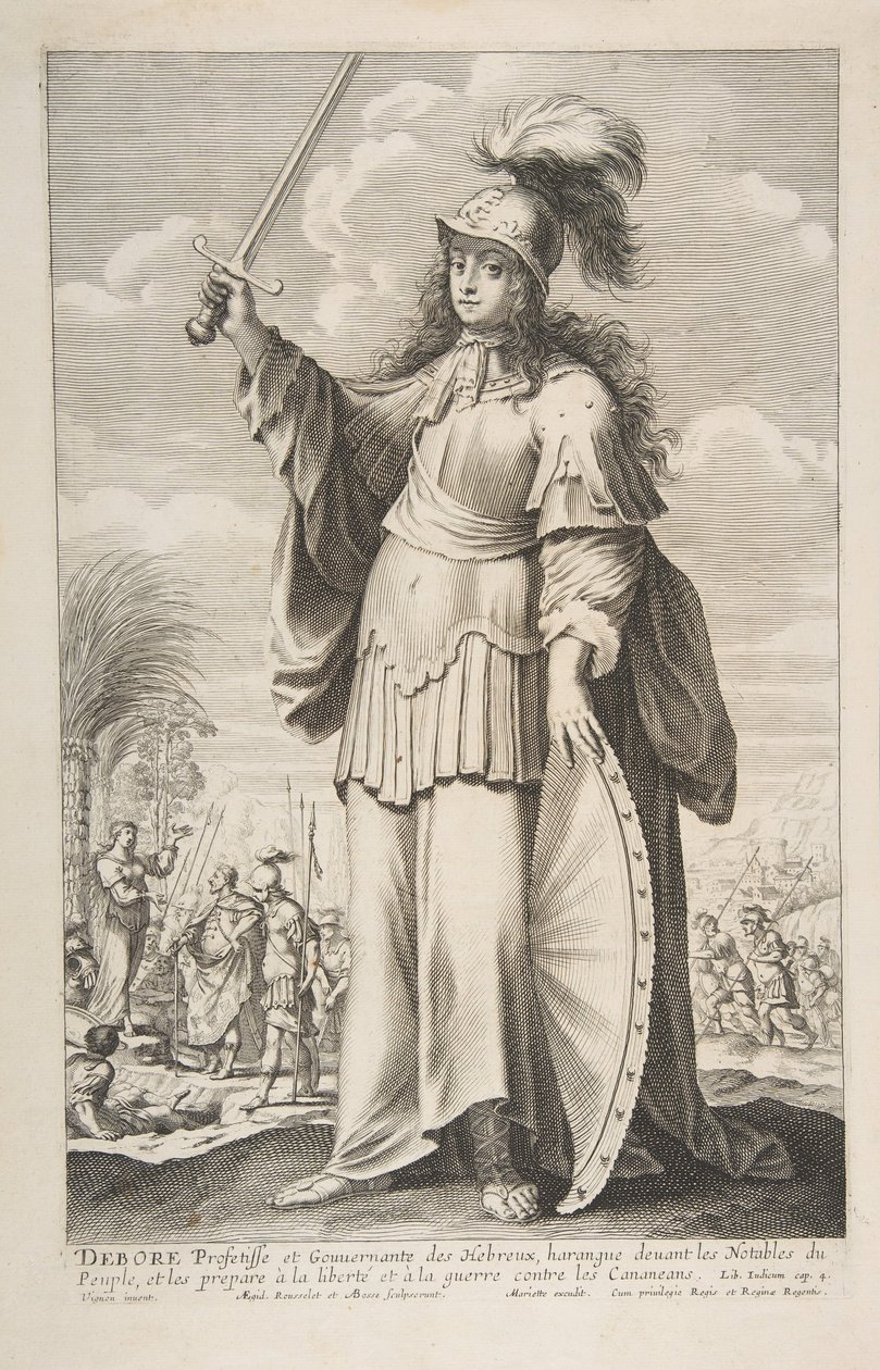 デボラ、1647年。クリエイター：ジル・ルスレ、アブラハム・ボッセ。 作： ギルス・ルッセレットとアブラハム・ボス