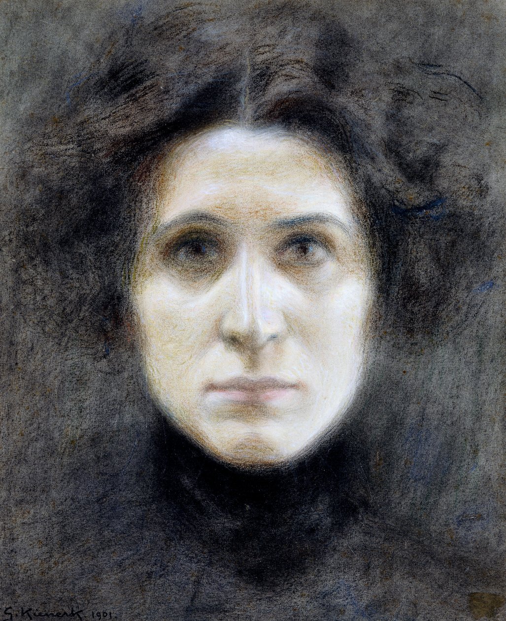 イルマ・グラマティカの肖像、ジョルジオ・キーナーク作（1869-1948）、1901年頃、紙にパステル、29x46 cm 作： ジョルジオ・キエネルク