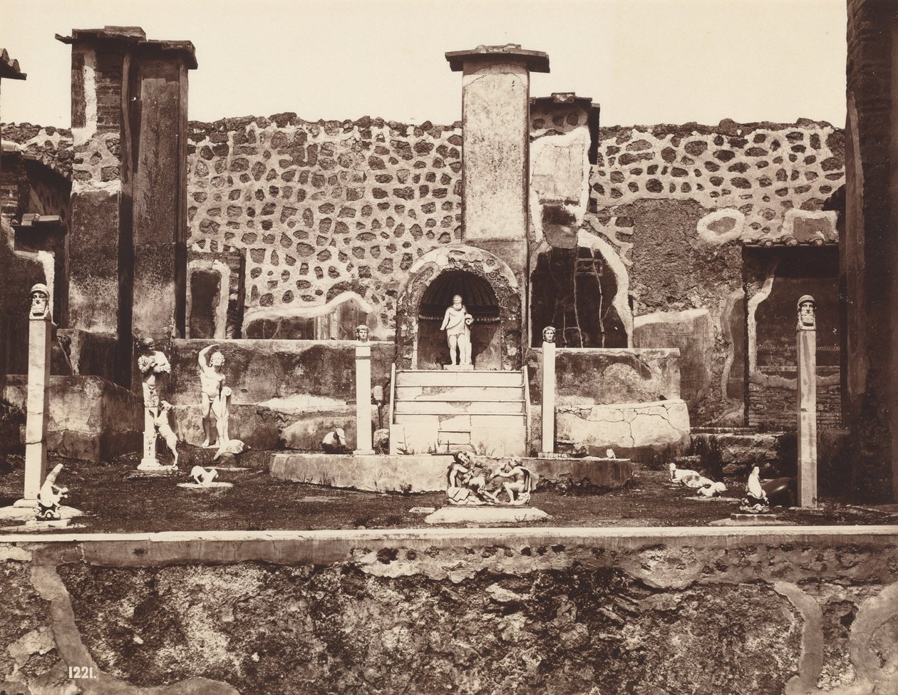 マルクス・ルクレティウスの家、ポンペイ、1870年頃（写真） 作： ジョルジオの夏