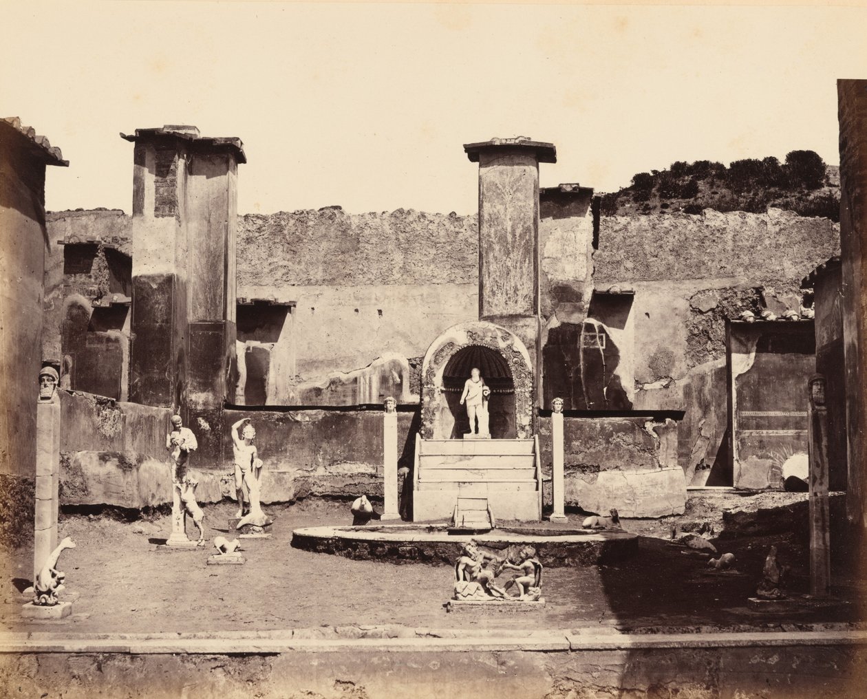マルクス・ルクレティウスの家、ポンペイ、1870年頃（写真） 作： ジョルジオの夏