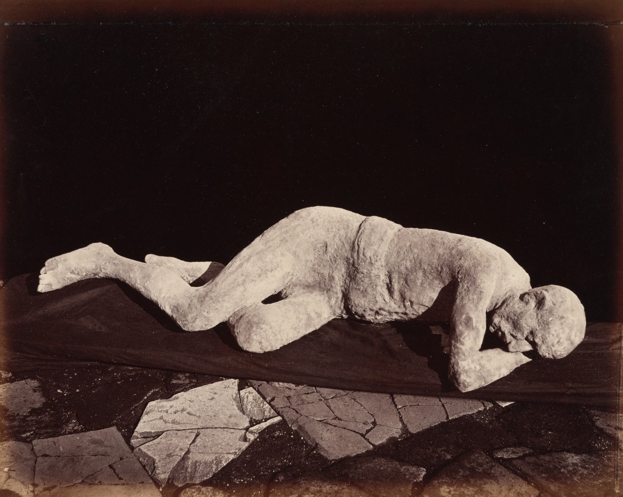 人間鋳型、ポンペイ、1873年（写真） 作： ジョルジオの夏