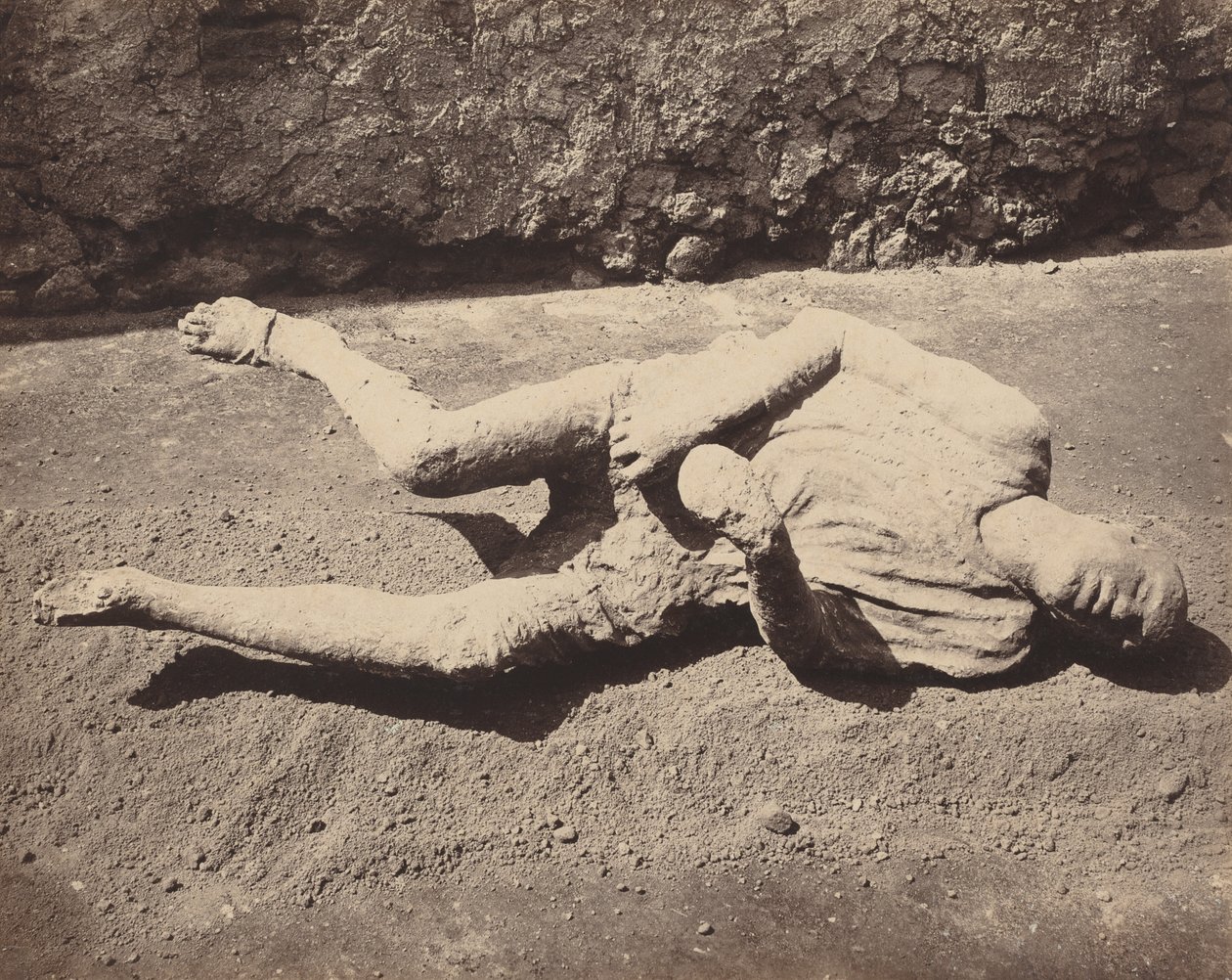 人間鋳型、ポンペイ、1873年（写真） 作： ジョルジオの夏