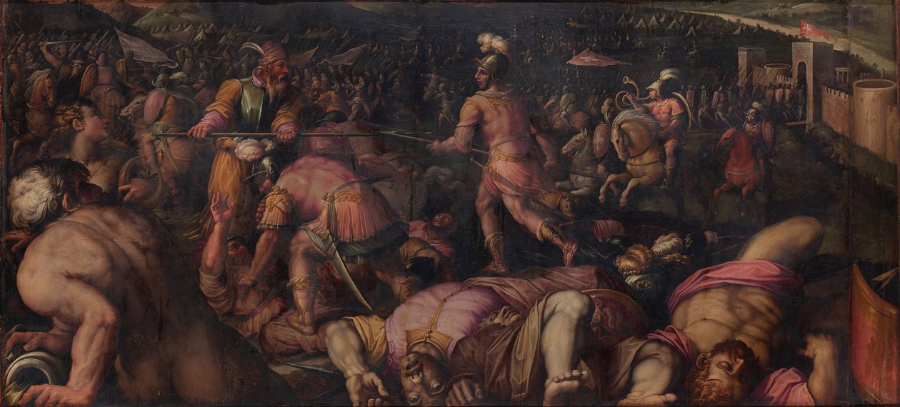 406年、1563-1565年のファエスラエでのラダガイサスとの戦い 作： ジョルジオヴァザーリ