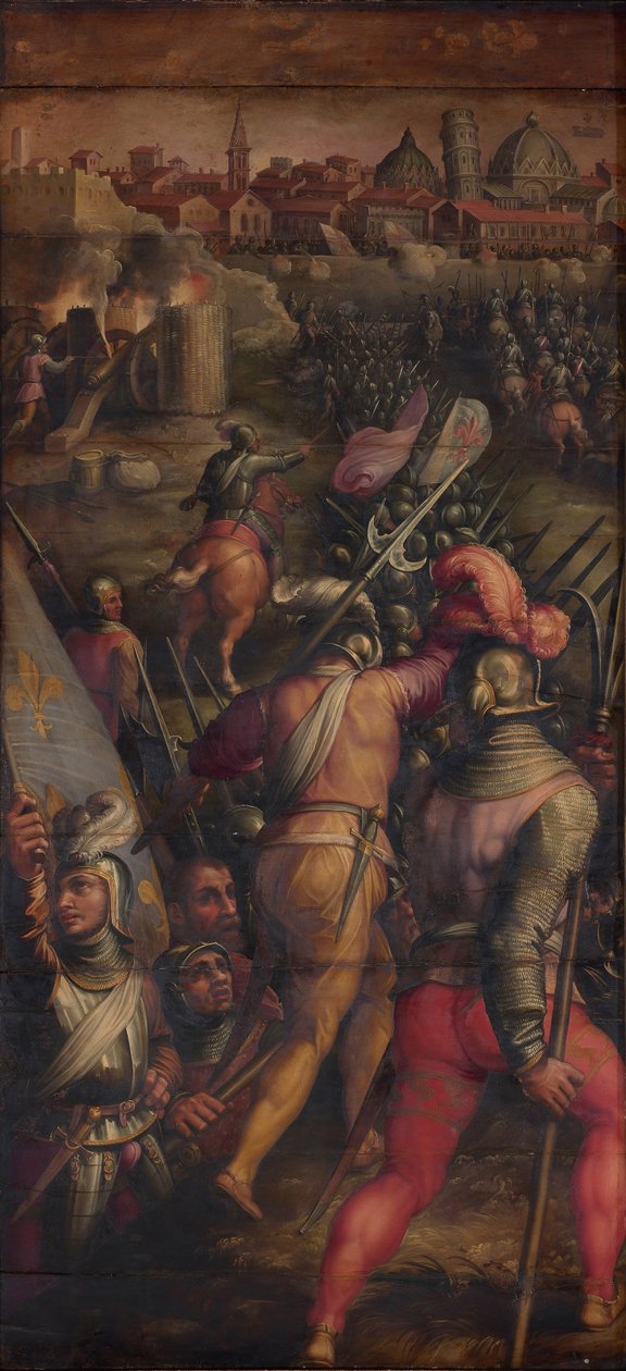 ピサ近郊のバルバジアンニの戦い、1563-1565 作： ジョルジオヴァザーリ