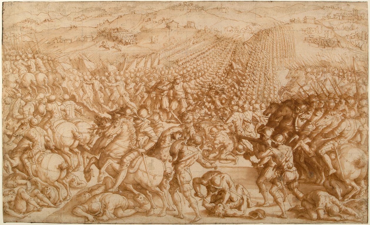 マルチャーノの戦い、1570年代 作： ジョルジオヴァザーリ