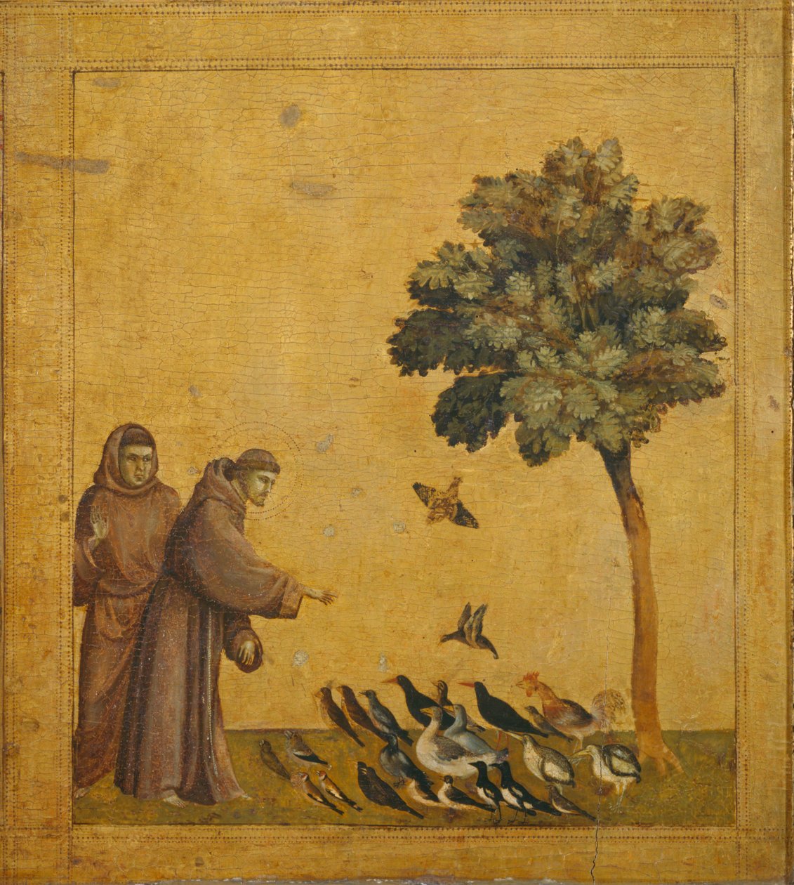 Saint Francois prechant aux oiseaux - 鳥に説教する聖フランシスコ ... 作： ジョット・ディ・ボンドーネ（スタイル）