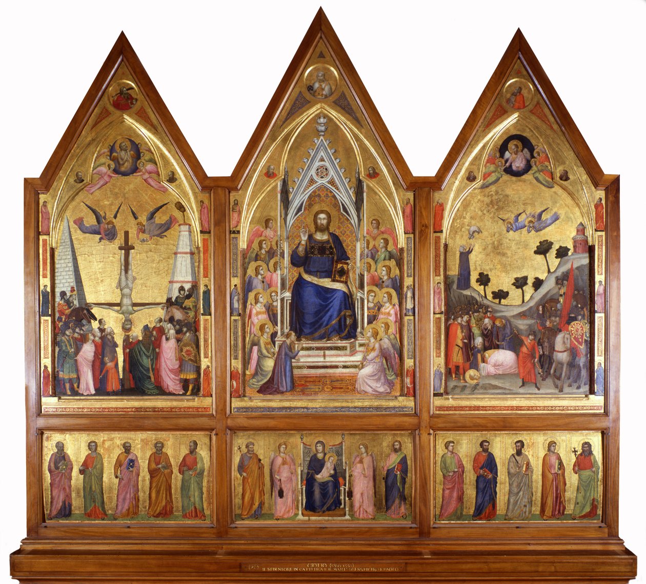 ステファネスキ三連祭壇画、c.1320（パネル上のテンペラ） 作： ジョット・ディ・ボンドーネ