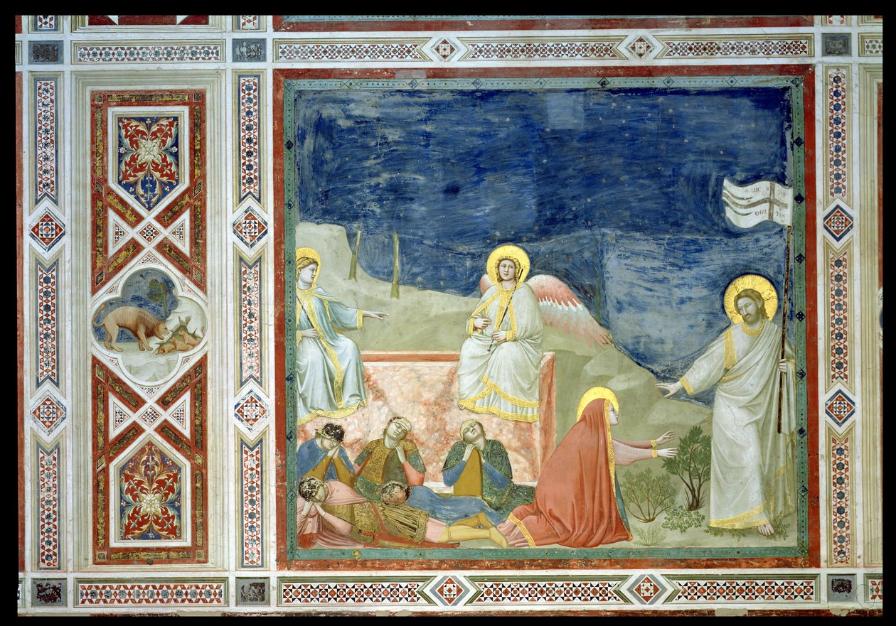 Noli me Tangere、または「The Apparition of Christ to Mary Magdalene」、1303-05（102746も参照） 作： ジョット・ディ・ボンドーネ