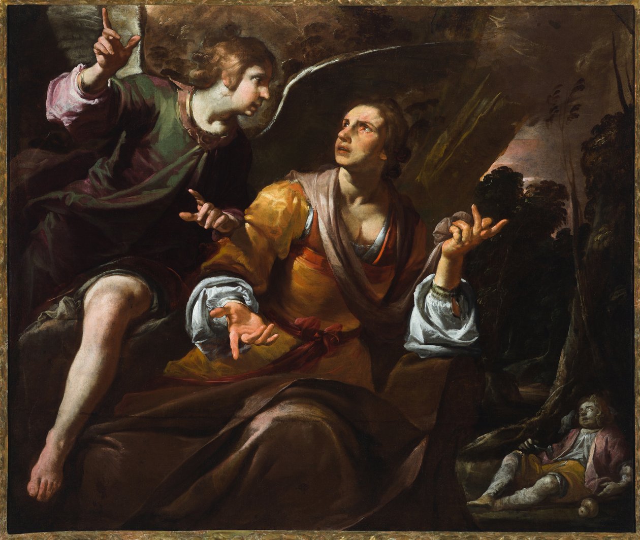 ハガルと天使、1640年頃（キャンバスに油彩） 作： ジョヴァッキノ・アセレート