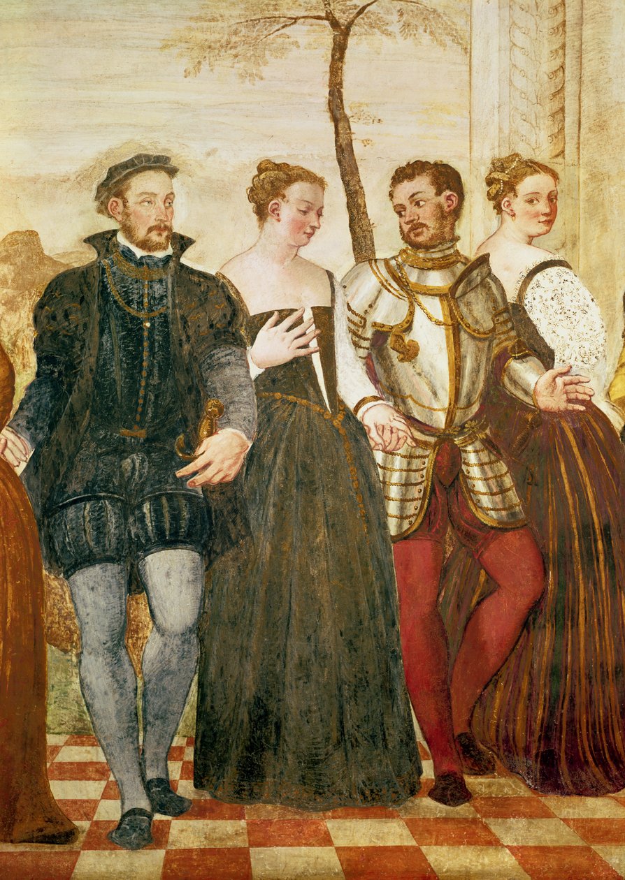 ダンスへの招待、中央グループの詳細、1570（20000の詳細） 作： ジョバンニ・アントニオ・ファソロ
