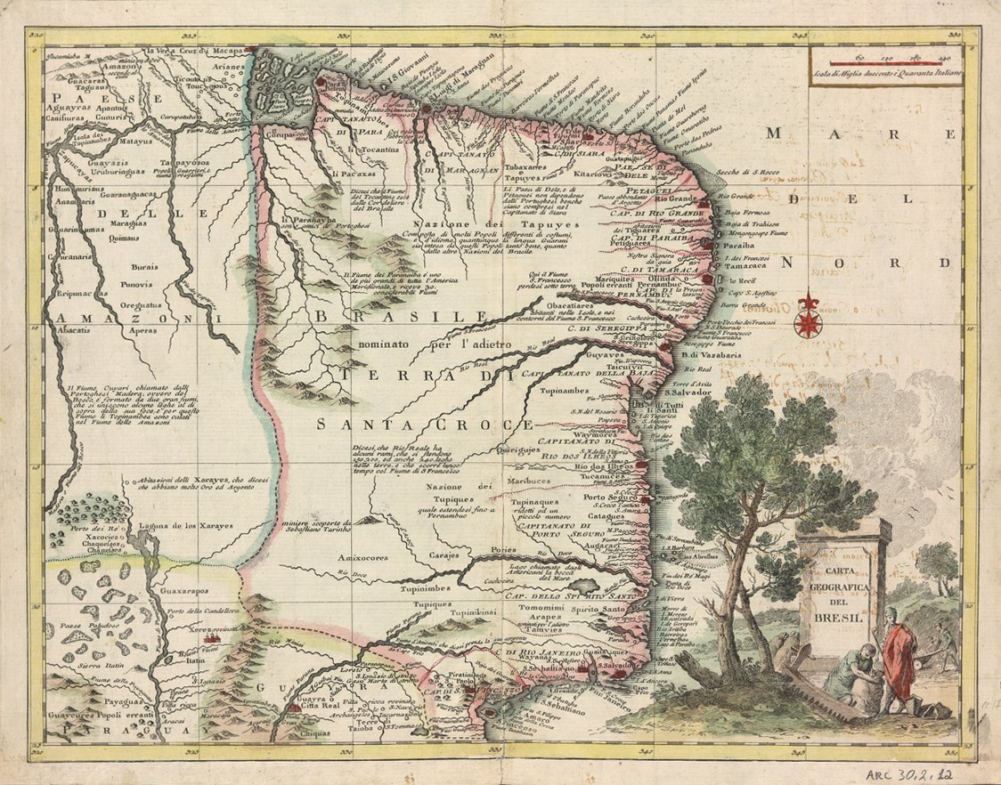 ブラジルの地図 作： ジョヴァンニ・バッティスタ・アルブリッツィ