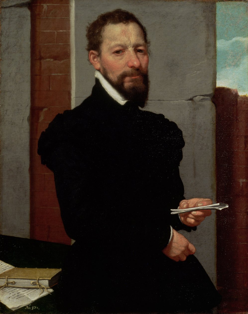 ジョヴァンニ・ピエトロ・マフェイス（1533-1603）、ジェノヴァ大学レトリックの教授（1563年）、共和国長官（1564年）、1560-65年 作： ジョヴァンニ・バッティスタ・モロニ