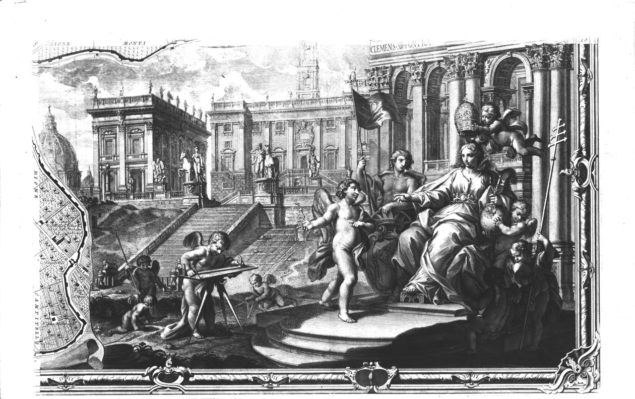 1798年にローマのカンピドリオに着席したカトリック教会の寓意 作： ジョバンニ・バッティスタ・ノーリ