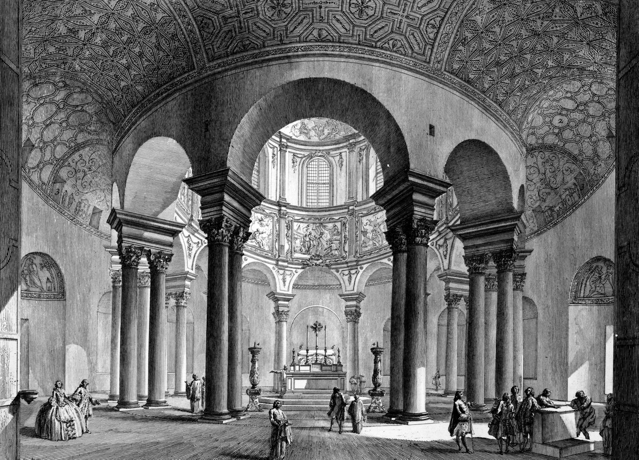 サンタコスタンツァのインテリア、「ローマの景色」シリーズ、1758年 作： ジョバンニ・バッティスタ・ピラネージ