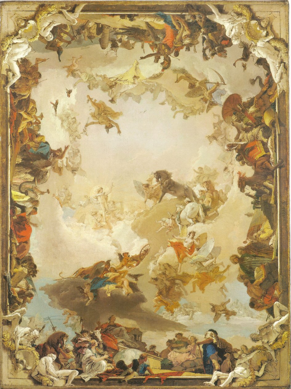 アポロと4つの大陸 | アートプリント, 画像サイズ:945x1260