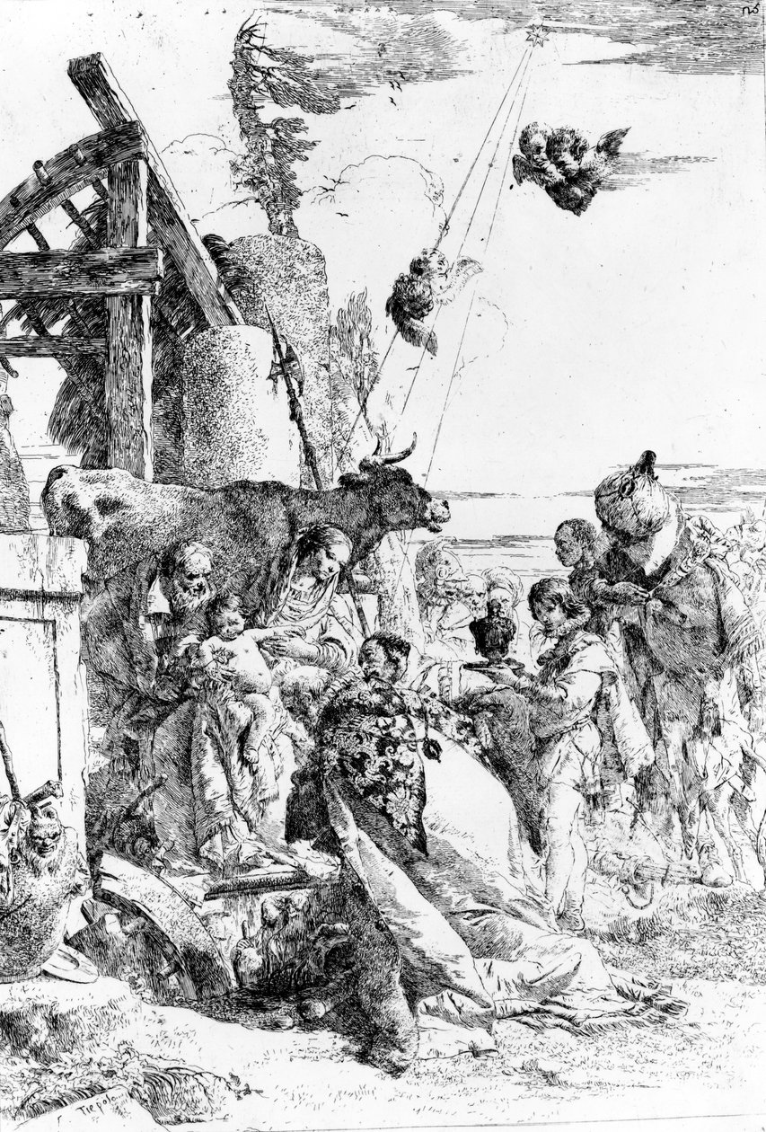 賢者の礼拝、1753年 作： ジョバンニ・バティスタ・ティエポロ