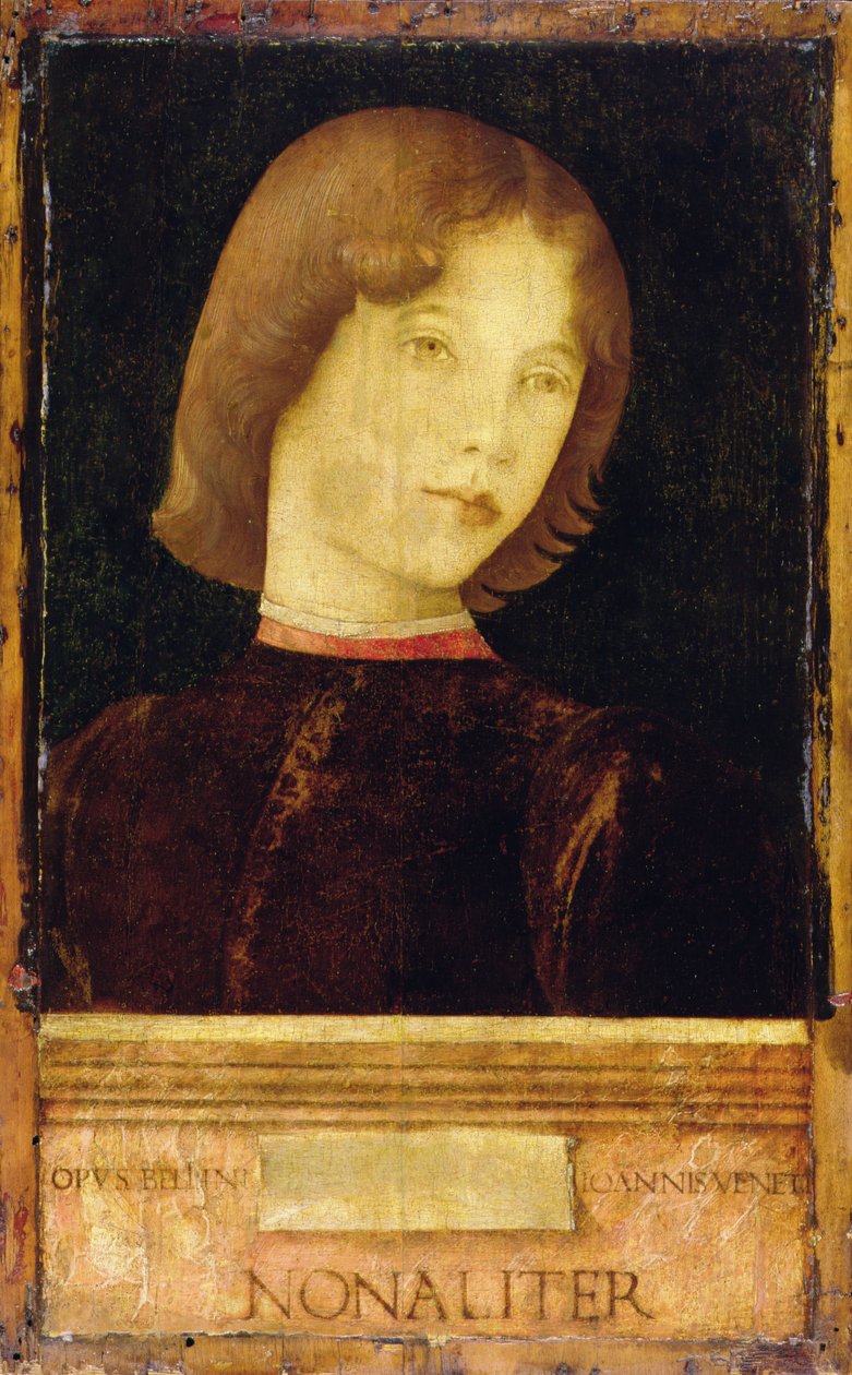 少年の肖像、c.1470（パネル上のテンペラ） 作： ジョバンニ・ベリーニ