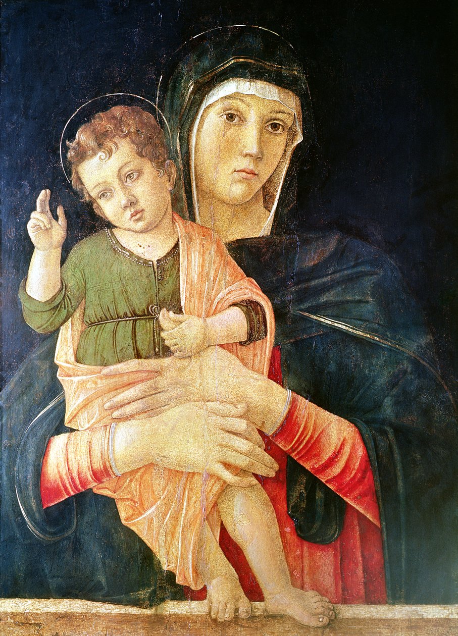 聖母子の祝福、1460-70（パネル上のテンペラ） 作： ジョバンニ・ベリーニ