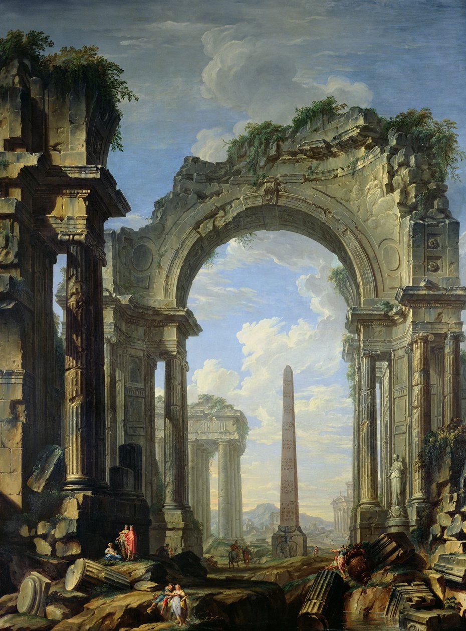 廃墟のある風景 作： ジョヴァンニ・ニッコロ・セルバンドニ