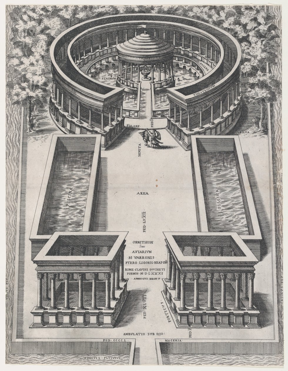 ローマの素晴らしさの鏡: Ornithon Sive Aviarum, 1581., 1581. 作： ジョバンニアンブロージョブランビラ
