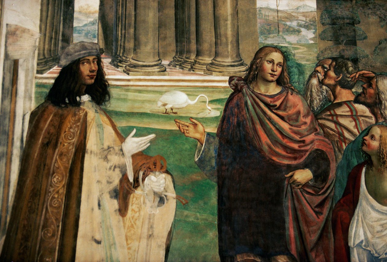 ベネディクトは木の桶を修理する（『聖ベネディクト・ダ・ヌルシアの生涯』より 作： ジョヴァンニ・アントニオ・バジ・ソドマ