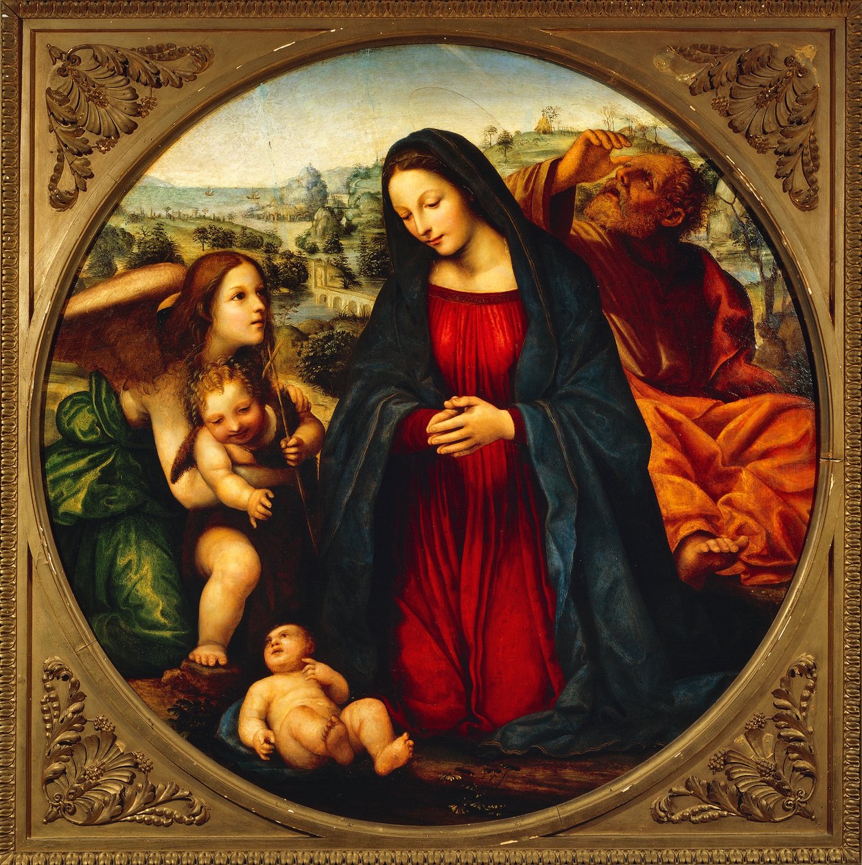 ソドムとして知られるジョヴァンニ・アントニオ・バッツィによる聖家族（1477-1549） 作： ジョヴァンニ・アントニオ・バジ・ソドマ
