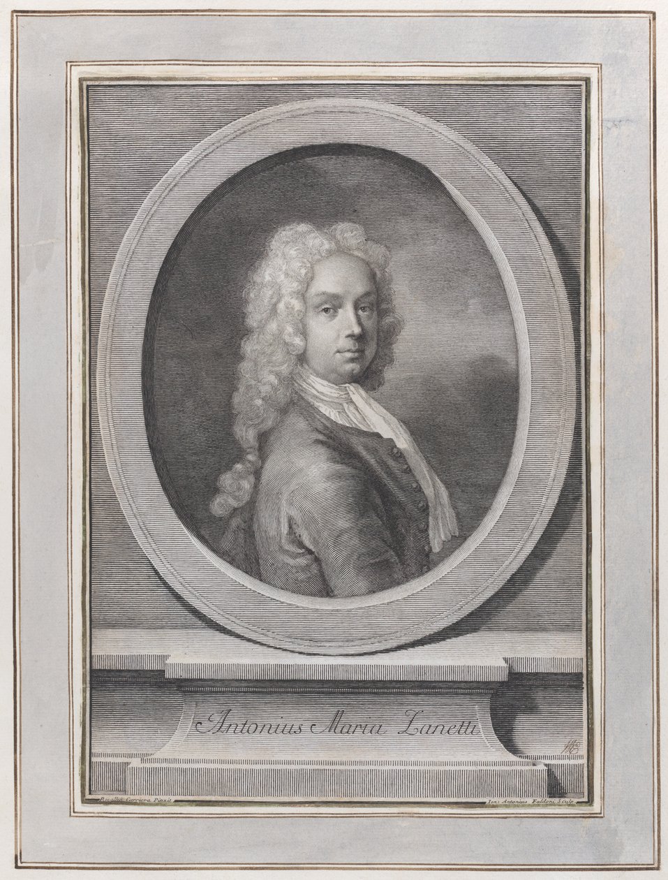 アントン マリア ザネッティ ザ エルダーの肖像画。 1725年。 作： ジョバンニアントニオファルドーニ