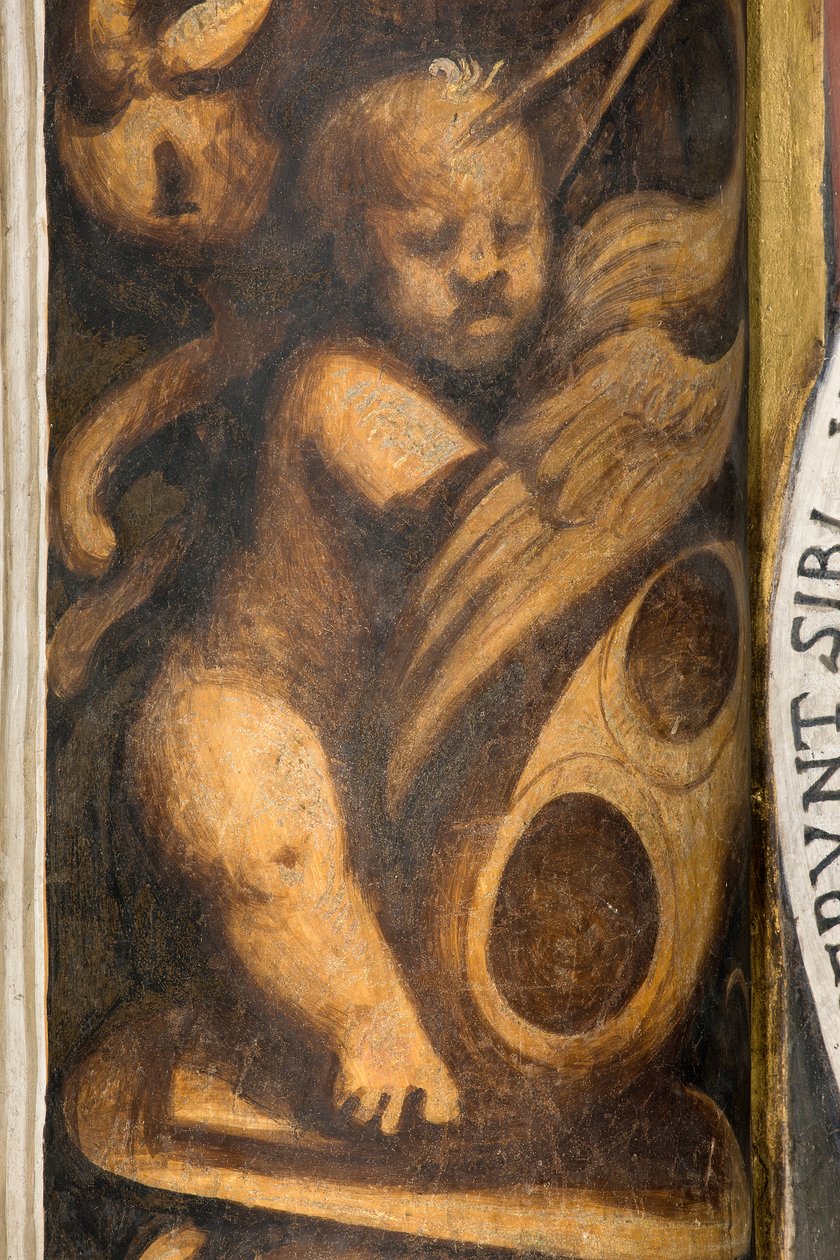 Central Ave, Lesena Upper Part Above Capital First and Second Span South, IL Pordenone, Putto, Detail 作： ジョヴァンニ・アントニオ・ポルデノーネ