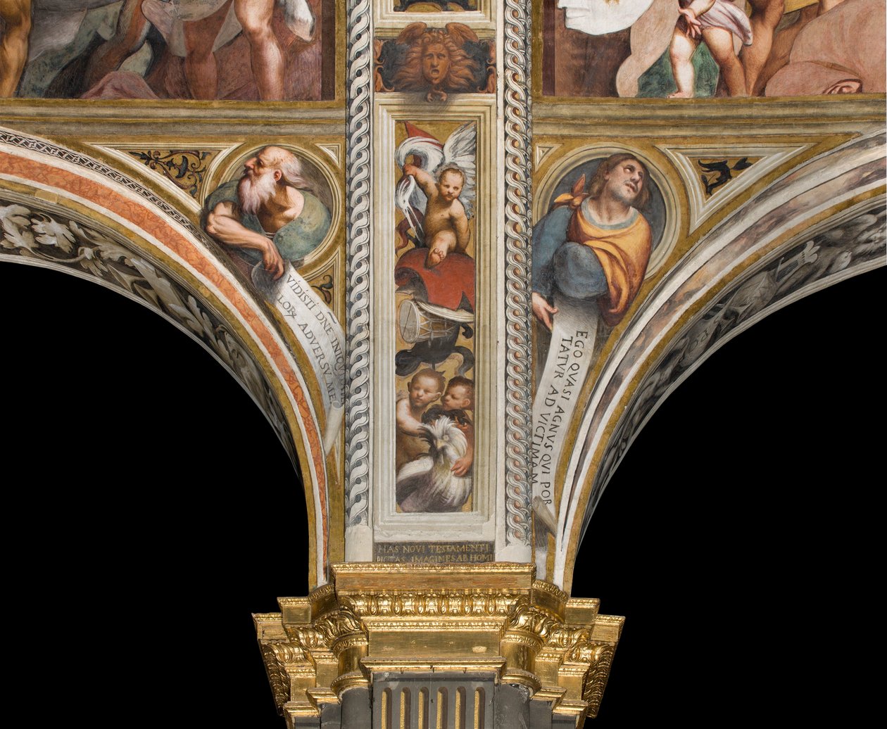 中央身廊、第2スパンと第3スパンの南側、IL Pordenone 1520年、預言者のいる胸像 作： ジョヴァンニ・アントニオ・ポルデノーネ
