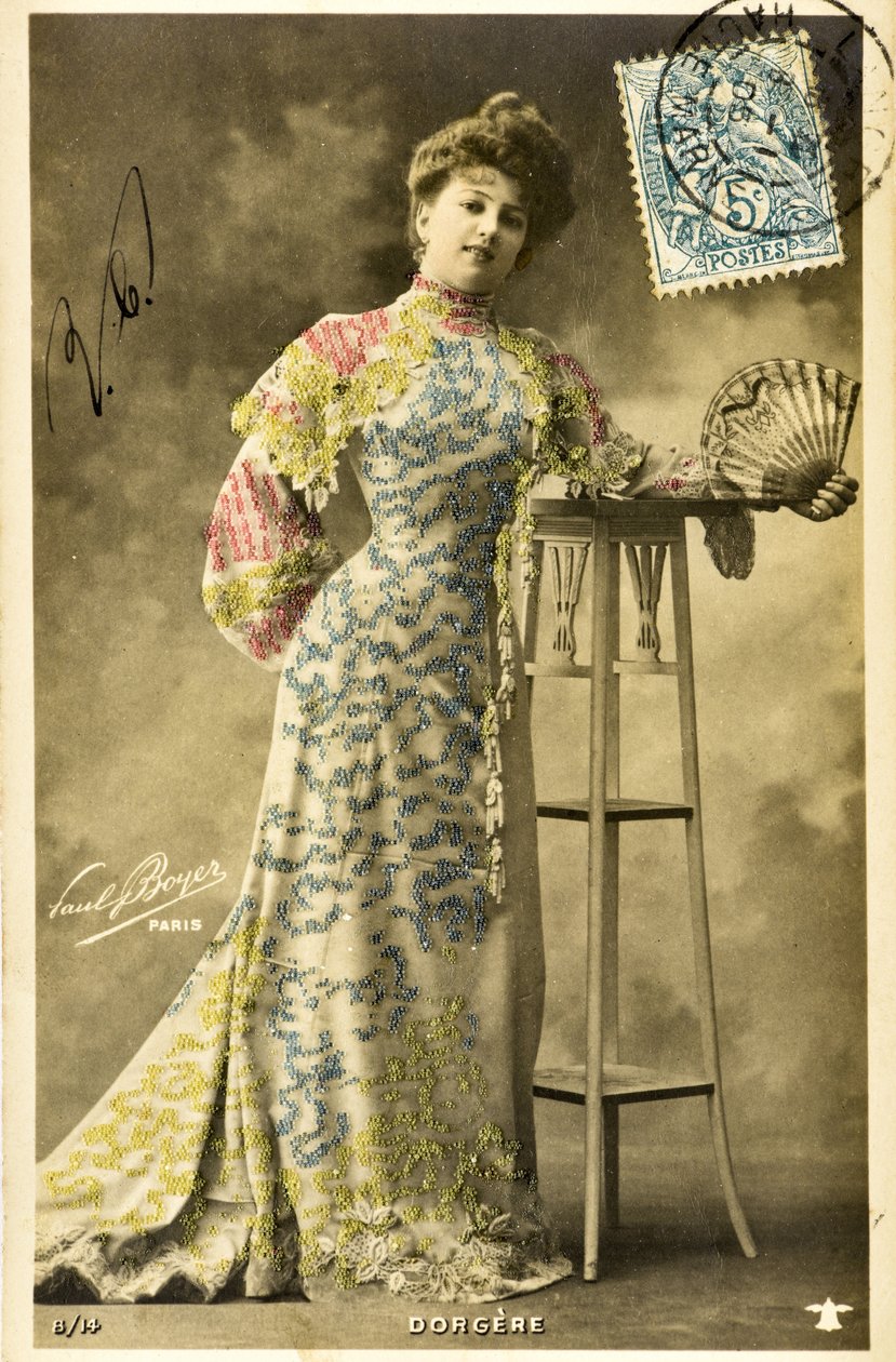 ポストカードです。Arlette Dorgere/Nee Anna Mathilde Irma Jouve（1880 - 1965）のポートレート（コメディアン、ダンサー、歌手 作： ジョバンニアントニオダペサロ