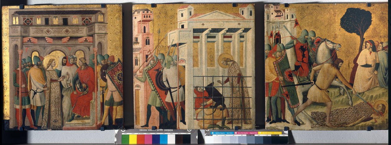 聖コロンバの物語、1345-50 作： ジョヴァンニ・バロンツィオ・ダ・リミニ