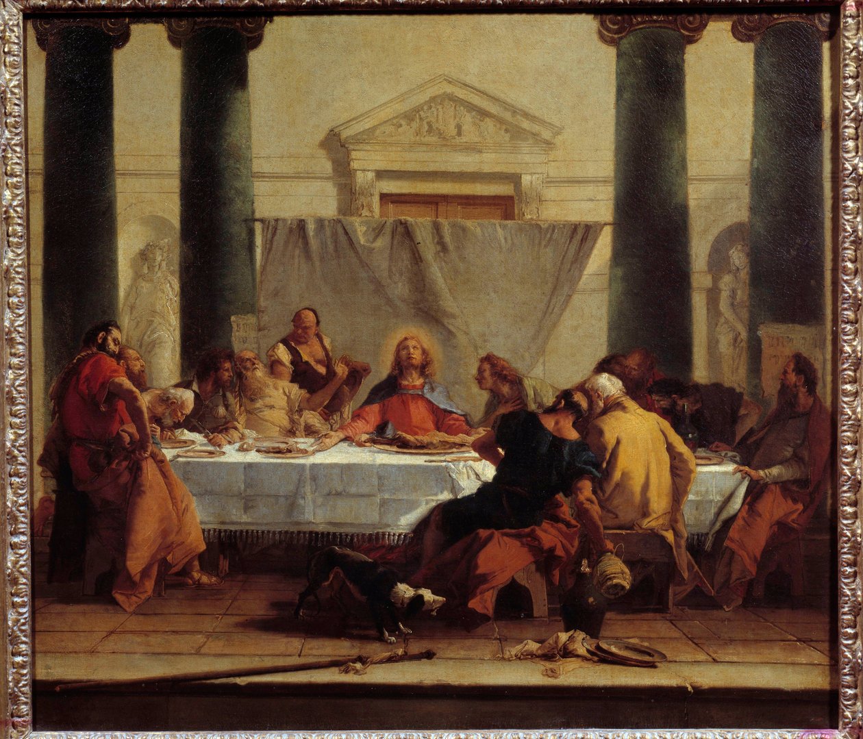 ラ・セーヌ ジョヴァンニ・ティエポロ（1696-1770）の絵画 1745-1750 日0.8×0.89m 作： ジョバンニ・バティスタ・ティエポロ
