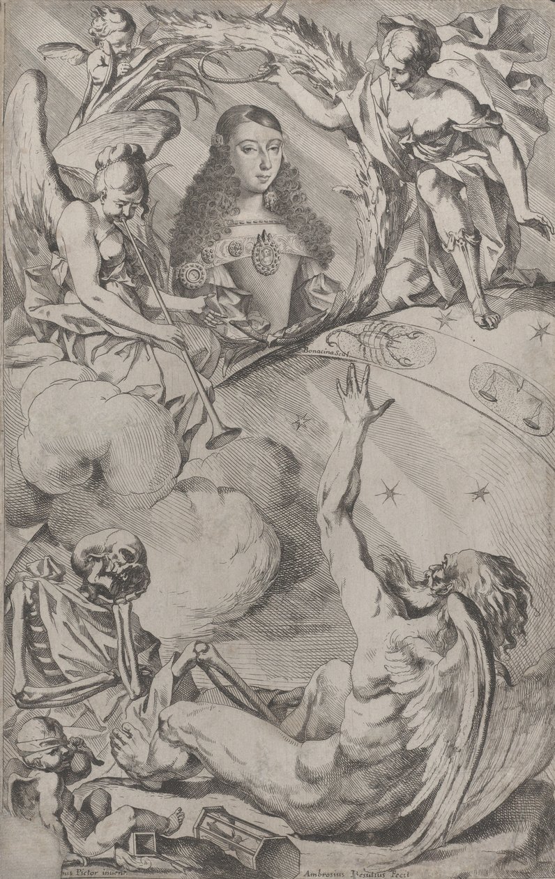 スペインのカルロス 2 世の妻、マリア ルイサ ドルレアン 1662 ～ 1689 年の肖像画。 1689年。 作： ジョバンニ・バティスタ・ボナシナ