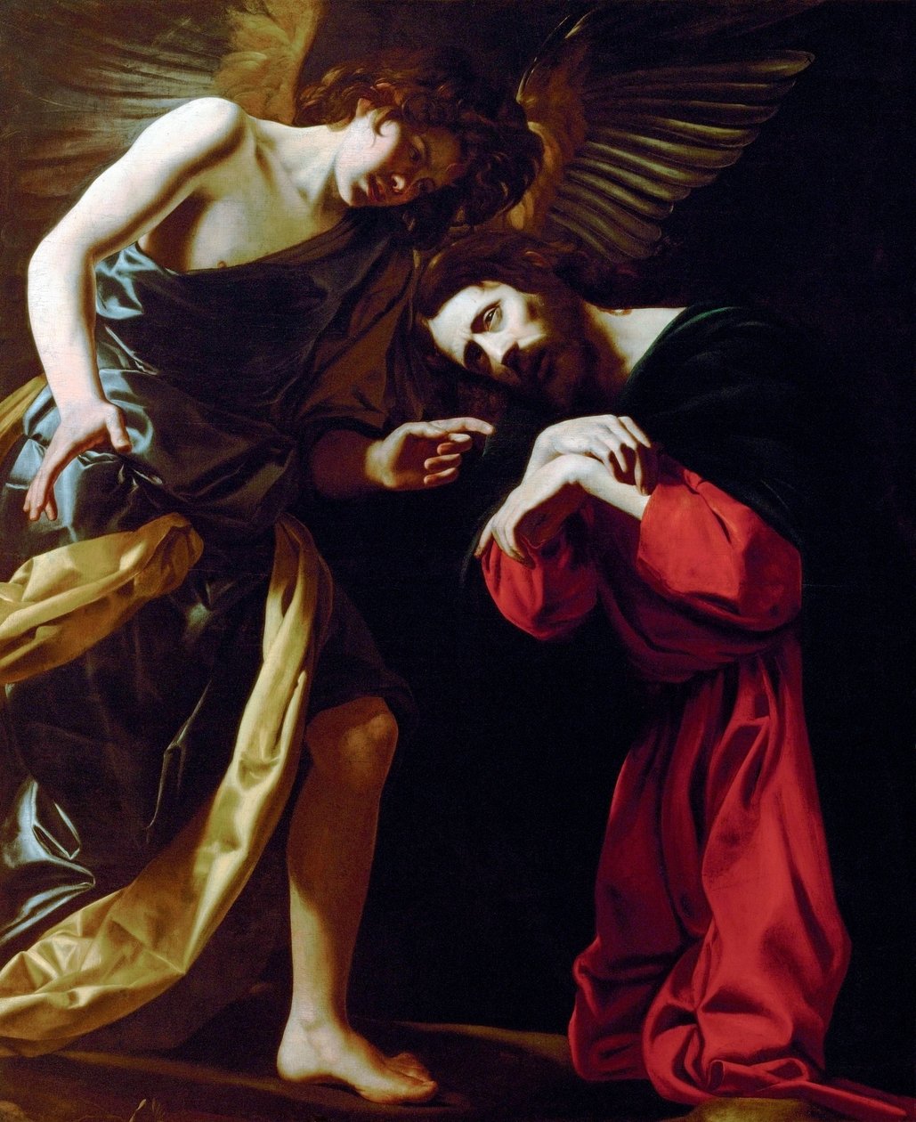 "Christ sur le mont des oliviers" (オリーブ山のキリスト) Peinture de Giovanni Battista Caracciolo (1578-1635) vers 1615 - 油彩・キャンバス Dim 148x124 cm Art History Museum, Vienne 作： ジョバンニ・バッティスタ・カラッチオロ