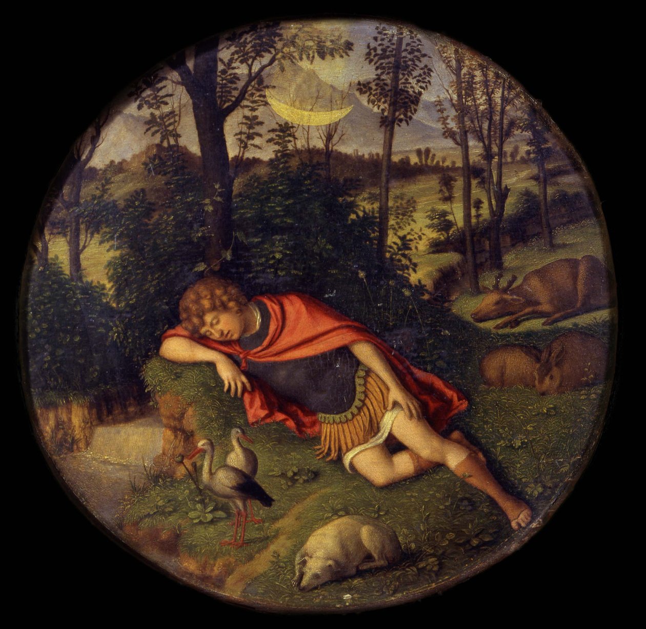 Sleeping Endymion、1505-1508 作： ジョヴァンニ・バッティスタ チーマ・ダ・コネリアーノ