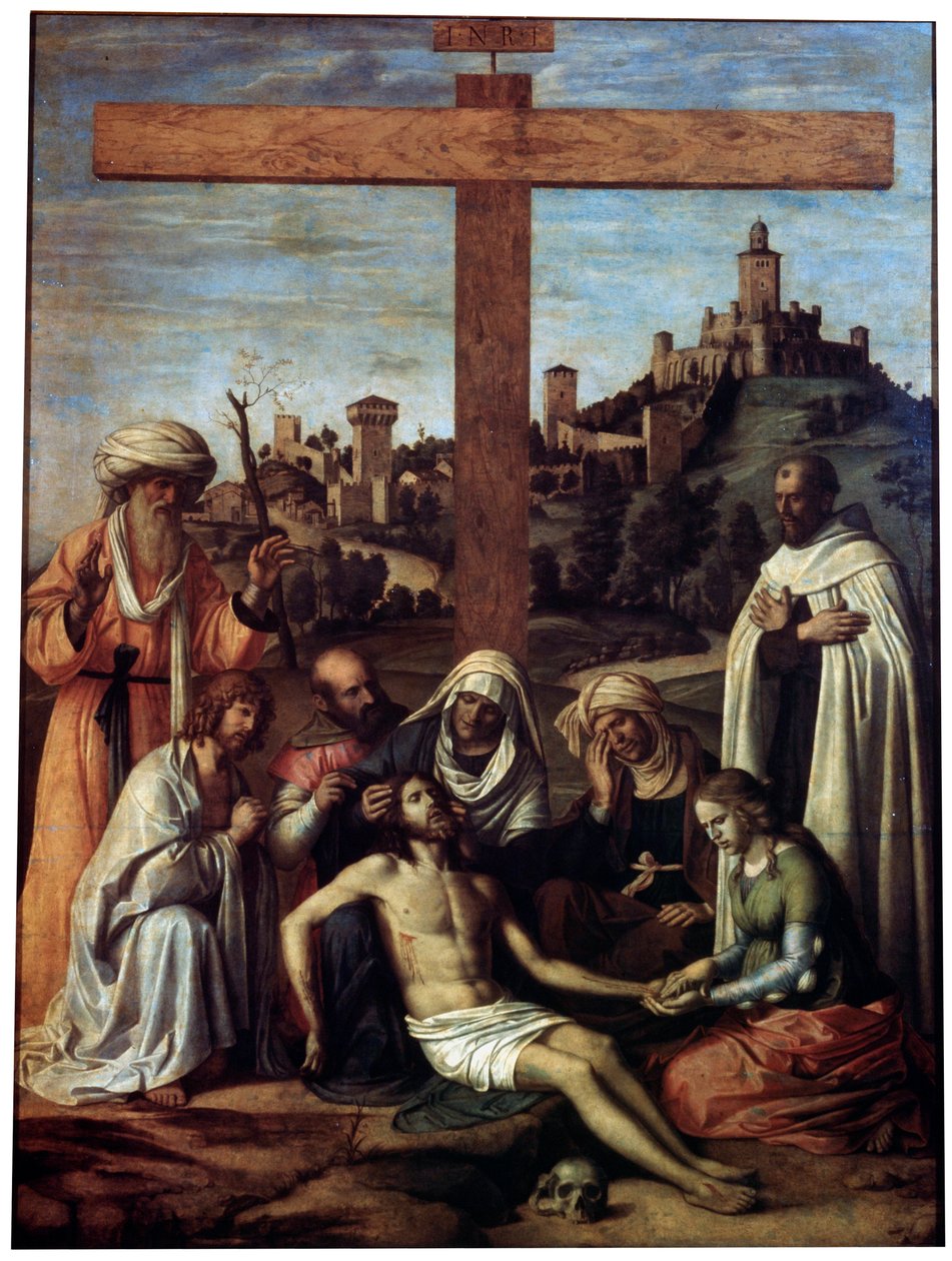 カルメル会の修道士によるキリストの嘆き、c1510。 作： ジョヴァンニ・バッティスタ チーマ・ダ・コネリアーノ
