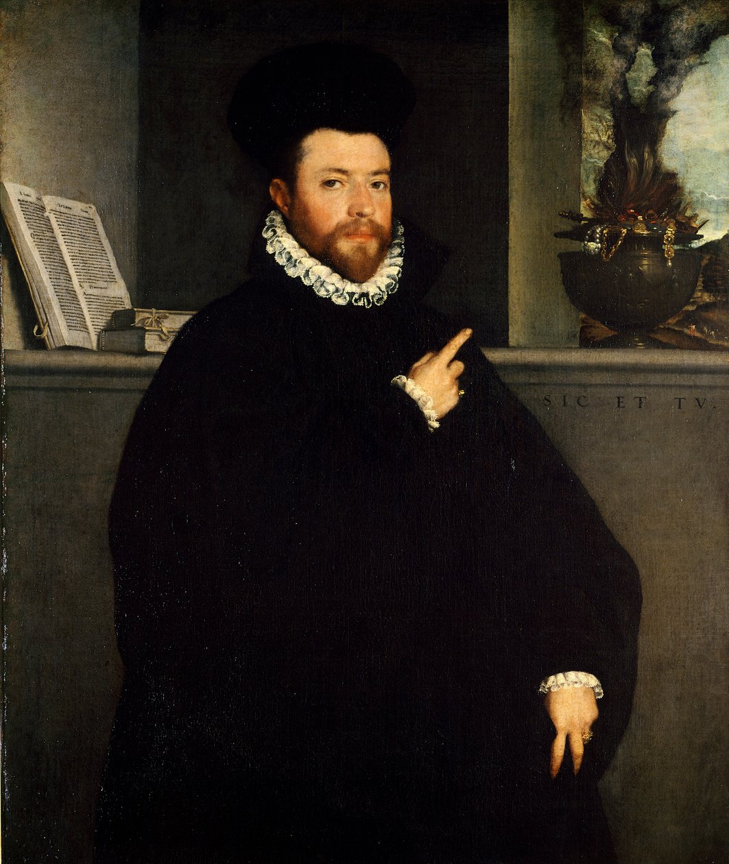 ジョヴァンニ・バッティスタ・モローニによる健康な男性の肖像（1525～1578年頃） 作： ジョヴァンニ・バッティスタ・モロニ