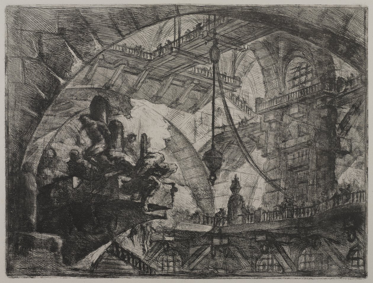 Invenzioni Capric di Carceri; Hind 13、First State of Three、c.1749（敷設紙にエッチング） 作： ジョバンニ・バッティスタ・ピラネージ