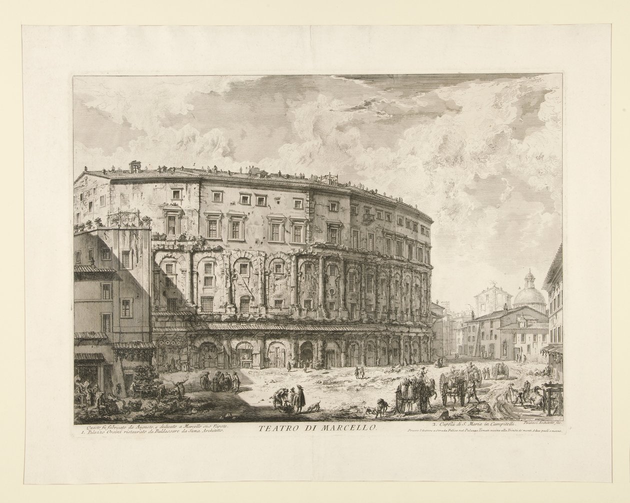 「ローマの景色」より、Teatro di Marcello (マルチェッロ劇場) 作： ジョバンニ・バッティスタ・ピラネージ