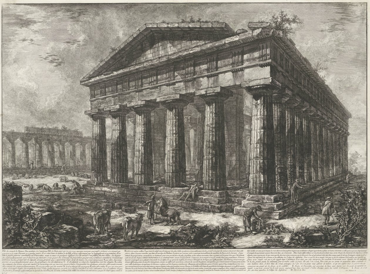 パエストゥムのネプチューン神殿 Vue du Temple de Neptune, Dieu tutélaire de l