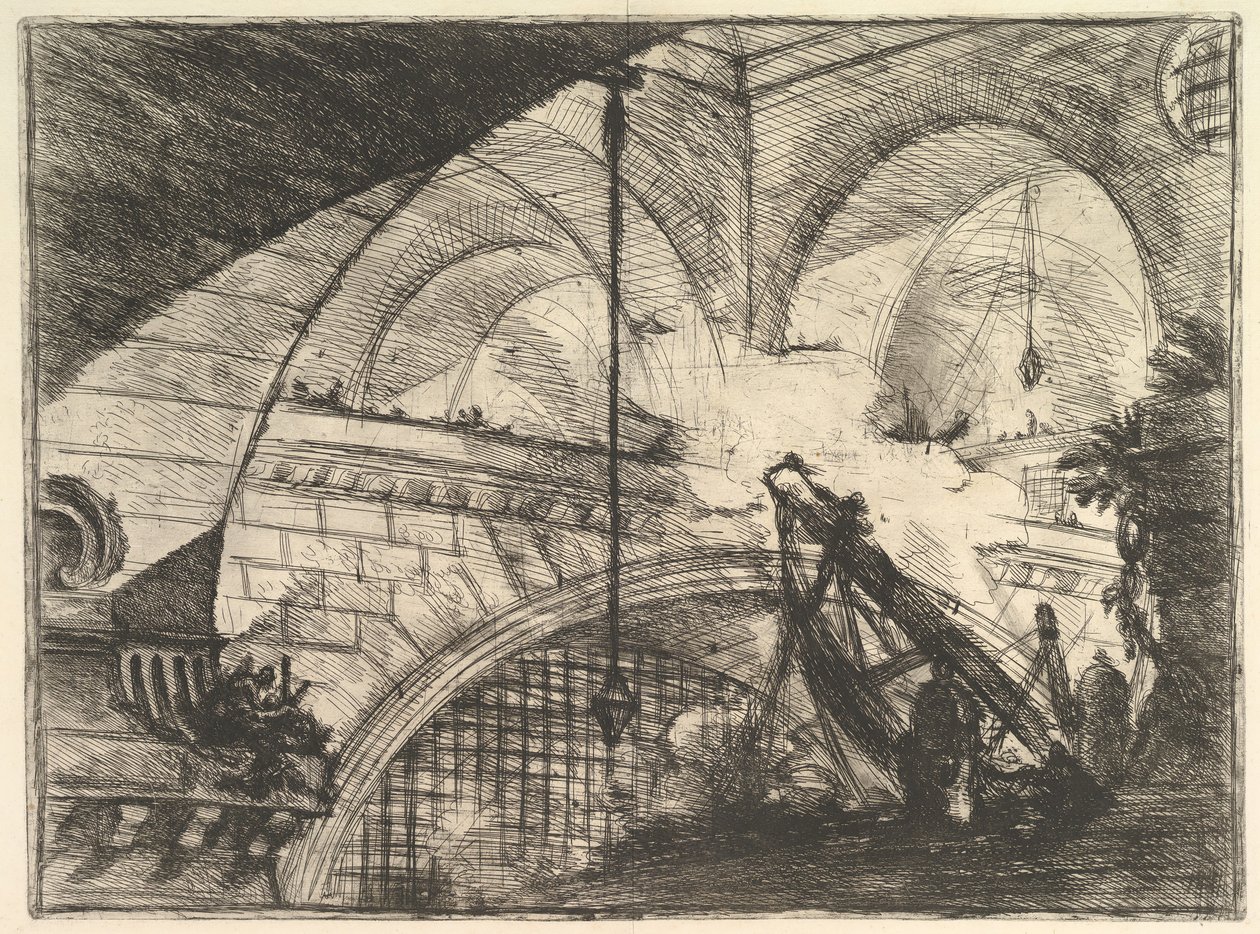 カルセリdinvenzione Imaginary Prisonsのca. 1749-50。 作： ジョバンニ・バッティスタ・ピラネージ