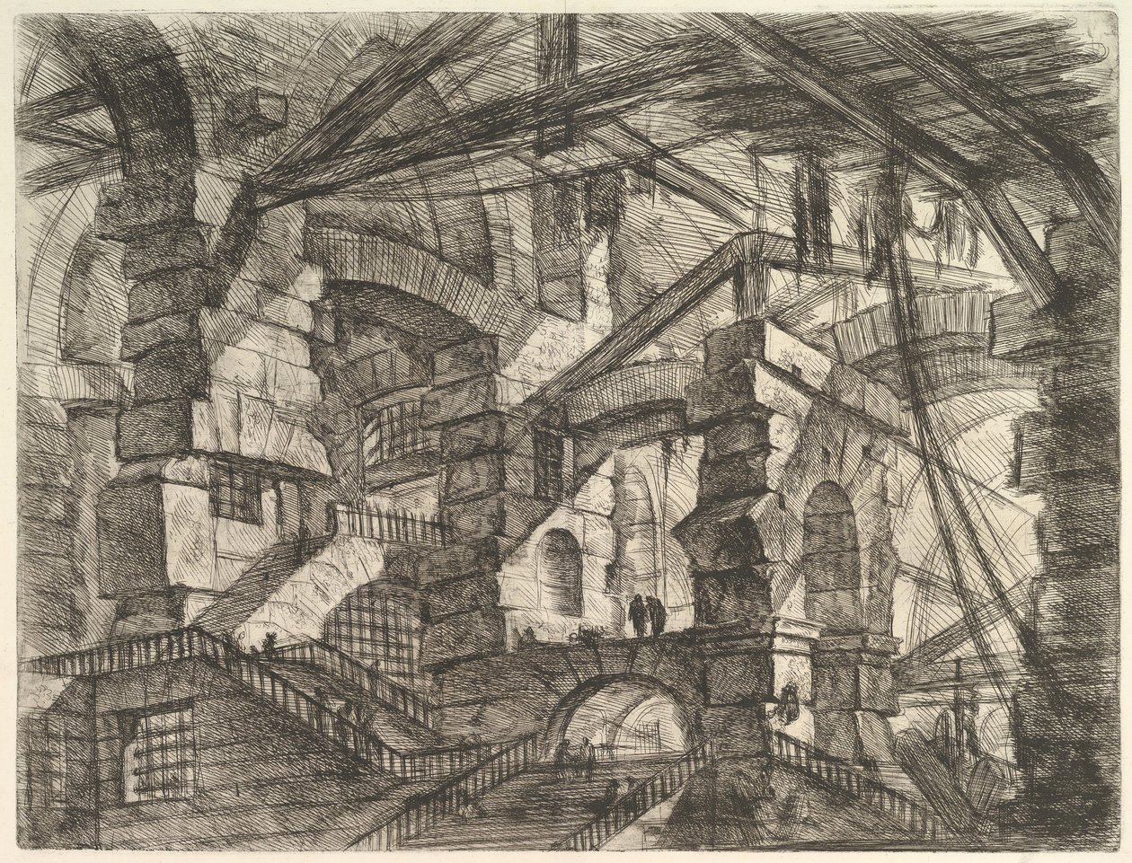 Carceri dinvenzione Imaginary Prisonsのゴシックアーチ。 1749-50。 作： ジョバンニ・バッティスタ・ピラネージ