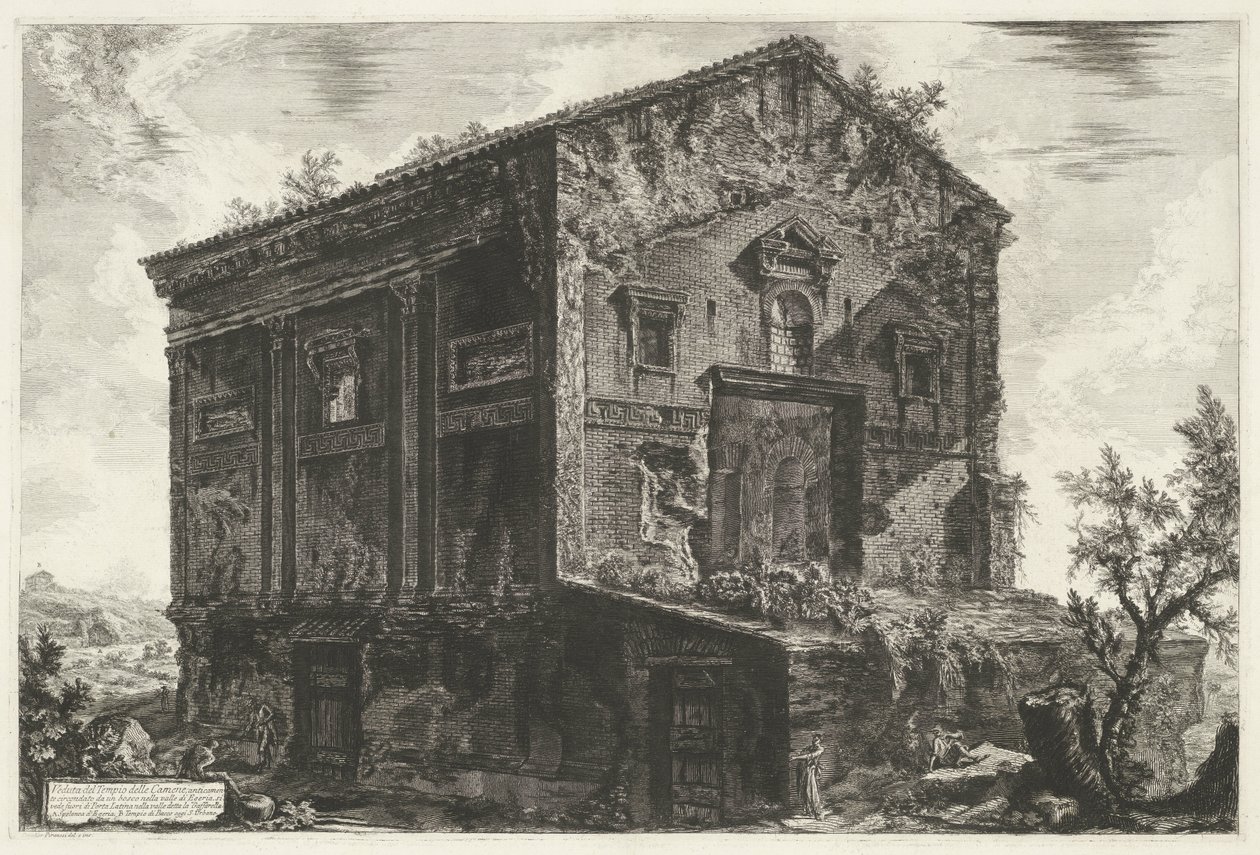Tombe van Aspasia Annia Regilla te Rome カメネ神殿の眺め (オブジェクトのタイトル) Gezichten op Rome (シリーズタイトル) Giambattista Piranesi の建築家 Ve(nez)iano によって描かれ彫刻されたローマの景色 (シリーズ タイトル) 作： ジョバンニ・バッティスタ・ピラネージ
