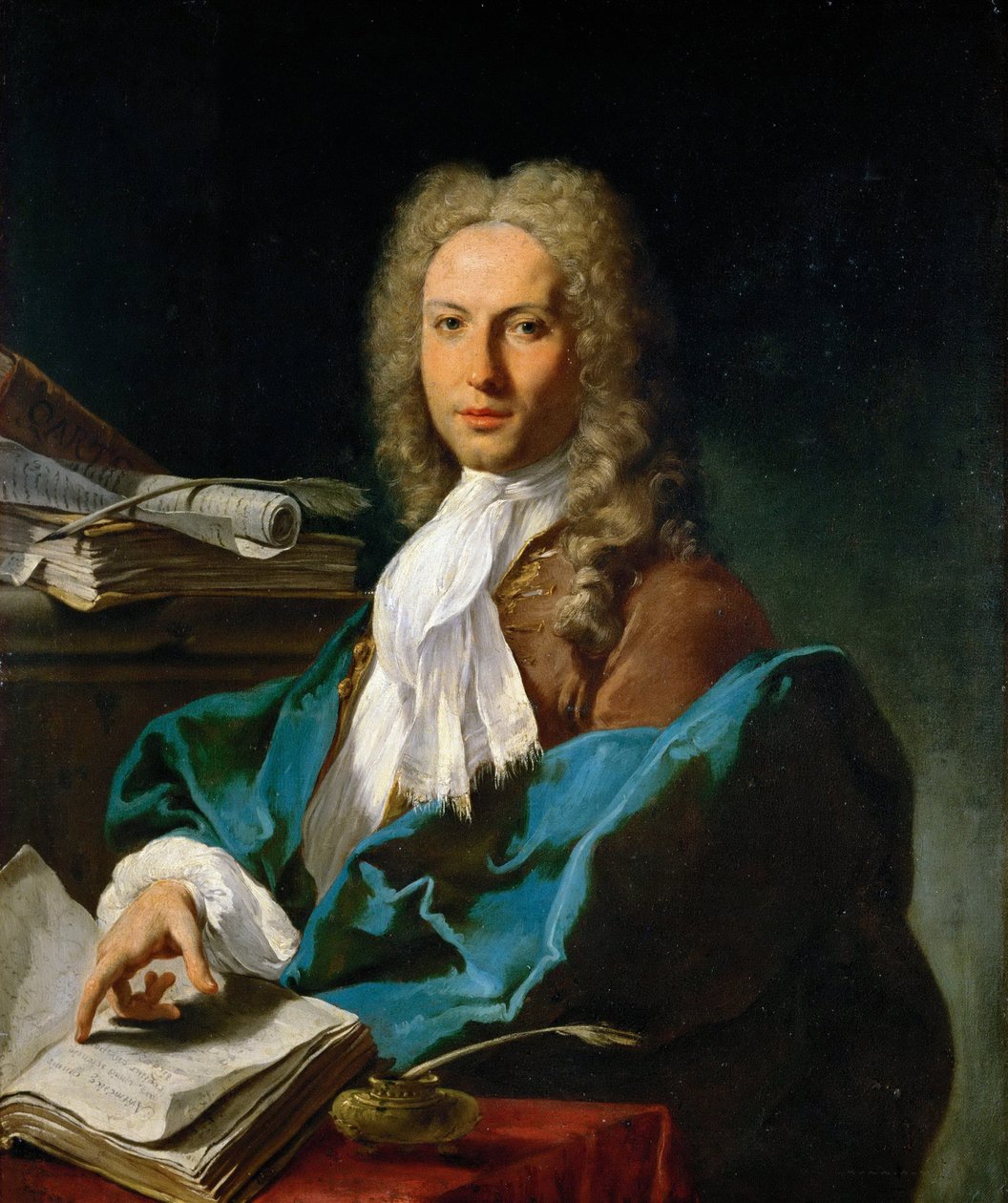 ロココ：数学者の肖像 パー・ピトーニ、ジョヴァンバッティスタ（1687-1767）、1740年頃。油彩・キャンバス、93x81ヴィエンヌ美術史博物館 作： ジョバンニ・バッティスタ・ピットーニ